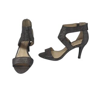Jessica Simpson Sandals Womens 9 M Metallic Bronze Brown Stiletto Evening Heels